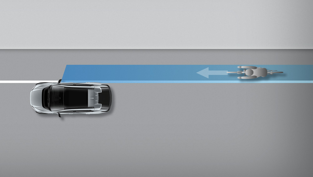 Diagram showing how Safe Exit Assist works.